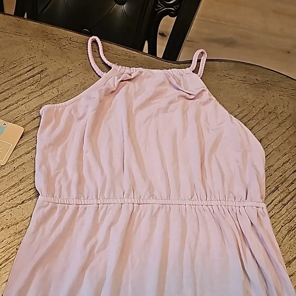 Pink purple ombre halter maxi dress girls size L NWT Bixby Lane